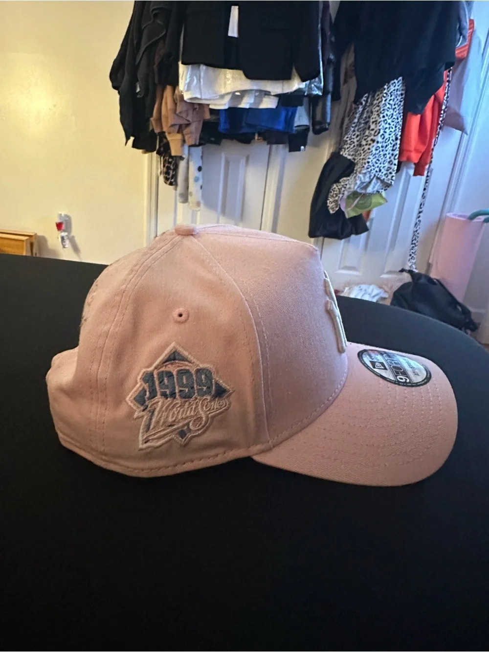 New Era Pink New York Yankees 9FORTY Adjustable Cap 1999 Yankees Patch